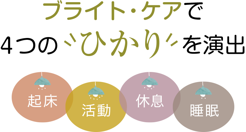 ブライト・ケアで4つの光を演出