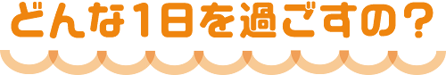 どんな1日を過ごすの？